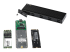 StarTech.com USB-C 10Gbps to M.2 NVMe or M.2 SATA SSD Enclosure, External M.2 PCIe/SATA NGFF SSD Enclosure, Portable Aluminum Case, USB Type-C & USB-A Host Cables, For 2230/2242/2260/2280 - Right-angle