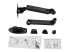 Ergotron LX - Mounting kit (articulating arm, extension adapter, wall mount base) - Multi-angle
