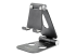 StarTech.com Phone and Tablet Stand, Foldable Universal Mobile Device Holder for Smartphones & Tablets, Adjustable Multi-Angle Viewing Ergonomic Cell Phone Stand for Desk, Portable, Black - Right-angle