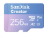 SanDisk Creator - Flash memory card (microSDXC to SD adapter included) - Front
