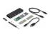 StarTech.com USB-C 10Gbps to M.2 NVMe or M.2 SATA SSD Enclosure, External M.2 PCIe/SATA NGFF SSD Enclosure, Portable Aluminum Case, USB Type-C & USB-A Host Cables, For 2230/2242/2260/2280 - Left-angle