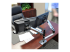 Ergotron LX - Mounting kit (desk clamp mount, grommet mount, pole, 2 articulating arms, 2 extension brackets, notebook tray) - Back