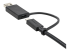 StarTech.com 3ft (1m) USB C Cable w/ USB-A Adapter Dongle, Hybrid 2-in-1 USB C Cable w/ USB-A | USB-C to USB-C (10Gbps/100W PD), USB-A to USB-C (5Gbps), USB-A Host to USB-C DisplayLink Dock - Close up