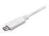 StarTech.com 9.8ft/3m USB C to DisplayPort 1.2 Cable 4K 60Hz, USB-C to DisplayPort Adapter Cable HBR2, USB Type-C DP Alt Mode to DP Monitor Video Cable, Compatible w/ Thunderbolt 3, White - Close up