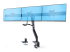 StarTech.com Crossbar Triple Monitor Desk Mount, VESA 75x75/100x100 - Right-angle