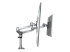 StarTech.com Desk Mount Dual Monitor Arm, Premium Articulating Monitor Arm, up to 27" VESA Mount Displays, Height Adjustable Monitor Mount, Rotating/Swivel/Tilt, Desk Clamp/Grommet, Silver - Left side