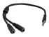 StarTech.com 4 Position to 2x 3 Position 3.5mm Headset Splitter Adapter - Left-angle