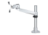 StarTech.com Desk Mount Monitor Arm, VESA or Apple iMac/Thunderbolt Display up to 14kg, Articulating Height Adjustable Single Desktop Monitor Pole Mount, Desk Clamp or Grommet, Silver - Right side