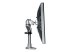 StarTech.com Desk Mount Monitor Arm, VESA or Apple iMac/Thunderbolt Display up to 14kg, Articulating Height Adjustable Single Desktop Monitor Pole Mount, Desk Clamp or Grommet, Silver - Left side