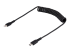 StarTech.com 50cm/20in USB C to Lightning Cable, MFi Certified, Coiled iPhone Charger Cable, Black, Durable and Flexible TPE Jacket Aramid Fiber, Heavy Duty Coil Charging Cable - Front