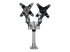 StarTech.com Desk Mount Dual Monitor Arm, Premium Articulating Monitor Arm, up to 27" VESA Mount Displays, Height Adjustable Monitor Mount, Rotating/Swivel/Tilt, Desk Clamp/Grommet, Silver - Front