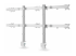 StarTech.com Six-Monitor Desk Mount w/ Crossbar, Up To 32" Screens/17.6lb - Back