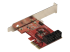 StarTech.com SATA PCIe Card, 4 Port PCIe SATA Expansion card, 6Gbps SATA Card, Low/Full Profile, SATA Stacked Connectors, ASM1164 Non-Raid SATA Controller Card - Right-angle