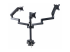 StarTech.com Triple Monitor Desk Mount For Up To Three 27in Screens, VESA 75x75/100x100, Tool-Less Arm Adjustments, C-Clamp/Grommet Mount, Spring-Assisted Arms - Back