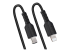 StarTech.com 50cm/20in USB C to Lightning Cable, MFi Certified, Coiled iPhone Charger Cable, Black, Durable and Flexible TPE Jacket Aramid Fiber, Heavy Duty Coil Charging Cable - Close up