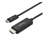 StarTech.com 10ft (3m) USB C to HDMI Cable, 4K 60Hz USB Type C to HDMI 2.0 Video Adapter Cable, Thunderbolt 3 Compatible, Laptop to HDMI Monitor/Display, DP 1.2 Alt Mode HBR2 Cable, Black - Right-angle