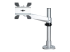 StarTech.com Desk Mount Monitor Arm, VESA or Apple iMac/Thunderbolt Display up to 14kg, Articulating Height Adjustable Single Desktop Monitor Pole Mount, Desk Clamp or Grommet, Silver - Right-angle