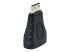 StarTech.com Mini HDMI to HDMI Adapter, 4K High Speed HDMI Adapter, 4K 30Hz Ultra HD High Speed HDMI Adapter, HDMI 1.4, Gold Plated Connectors, UHD Mini HDMI Adapter 4K, Black - Left-angle