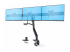 StarTech.com Crossbar Triple Monitor Desk Mount, VESA 75x75/100x100 - Right-angle