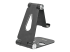 StarTech.com Phone and Tablet Stand, Foldable Universal Mobile Device Holder for Smartphones & Tablets, Adjustable Multi-Angle Viewing Ergonomic Cell Phone Stand for Desk, Portable, Black - Back