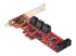 StarTech.com SATA PCIe Card, 10 Port PCIe SATA Expansion card, 6Gbps SATA Card, Low/Full Profile, Stacked SATA Connectors, ASM1062 Non-Raid SATA Controller Card / Adapter - Right-angle