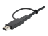 StarTech.com 3ft (1m) USB C Cable w/ USB-A Adapter Dongle, Hybrid 2-in-1 USB C Cable w/ USB-A | USB-C to USB-C (10Gbps/100W PD), USB-A to USB-C (5Gbps), USB-A Host to USB-C DisplayLink Dock - Close up