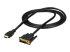 StarTech.com 6ft (1.8m) HDMI to DVI Cable, DVI-D to HDMI Display Cable (1920x1200p), Black, 19 Pin HDMI Male to DVI-D Male Cable Adapter, Digital Monitor Cable, M/M, Single Link - Right-angle