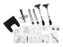 Ergotron LX - Mounting kit (desk clamp mount, grommet mount, pole, 2 articulating arms, 2 extension brackets, notebook tray) - Front