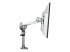 StarTech.com Desk Mount Dual Monitor Arm, Premium Articulating Monitor Arm, up to 27" VESA Mount Displays, Height Adjustable Monitor Mount, Rotating/Swivel/Tilt, Desk Clamp/Grommet, Silver - Left side