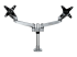 StarTech.com Desk Mount Dual Monitor Arm, Premium Articulating Monitor Arm, up to 27" VESA Mount Displays, Height Adjustable Monitor Mount, Rotating/Swivel/Tilt, Desk Clamp/Grommet, Silver - Front