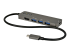 StarTech.com USB C Multiport Adapter, USB-C to HDMI 2.0b 4K 60Hz (HDR10), 100W Power Delivery Pass-Through, 4-Port 5Gbps USB 3.0 Hub, USB Type-C Mini Dock, with 12" (30cm) Attached Cable - Right-angle