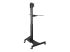 StarTech.com Mobile Workstation Cart with Monitor Mount, CPU/PC Holder, Keyboard Tray, Ergonomic Height Adjustable Desktop Computer Cart, Rolling Mobile Standing Workstation on Wheels - Back