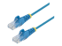 StarTech.com 1m Slim LSZH CAT6 Ethernet Cable, 10 Gigabit Snagless RJ45 100W PoE Patch Cord, CAT 6 10GbE UTP Network Cable w/Strain Relief, Blue, Fluke Tested/ETL, Low Smoke Zero Halogen - Right-angle